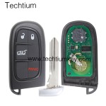 433Mhz 4A chip FCC:GQ4-54T keyless 3+1 button remote key for Dodge,Ram 2013-2017,Jeep 2014-2018
